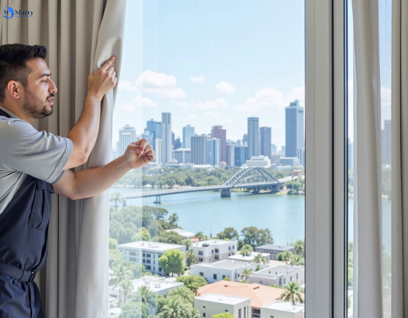 Professional curtain steam cleaning service deer-park-vic QLD by Matty Curtain Cleaning