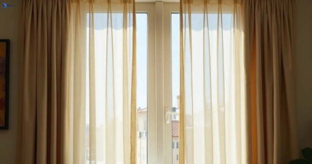 Dusty and dull curtains in deer-park-vic before steam cleaning